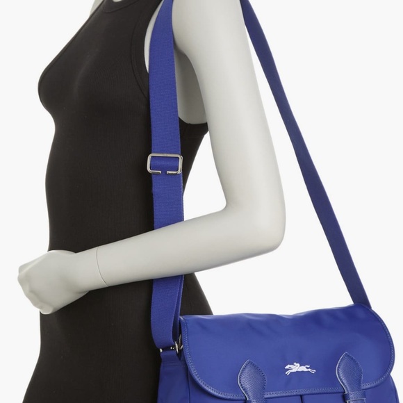 NWOT Longchamp Messenger Bag Cobalt - Picture 4 of 9